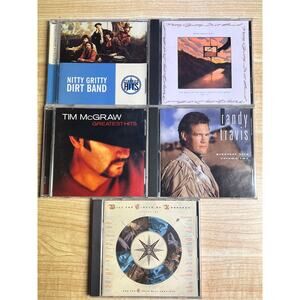 Lot of Five Y2K Country CDs Featuring Tim McGraw, Randy Travis & More